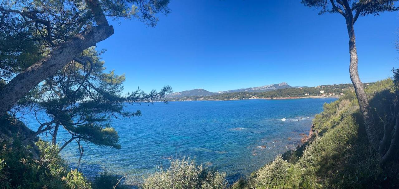 Agréable studio vue mer refait à neuf&climatisé Le Pradet Extérieur photo